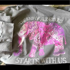 Sigma Kappa Long-Sleeve • Alzheimer’s Pocket Tee • Comfort Colors • Size L